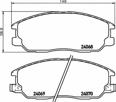 HELLA PAGID 8db355010451 -  Комплект тормозных колодок, дисковый тормоз